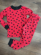 Hanna Andersson Pajamas Costume Red Ladybug Set Pants Organic Cotton Size 4