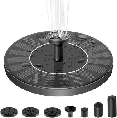 Solar Springbrunnen 1,4W mit 6 Sprüh Effekten für Garten, Teich, Vogelbad