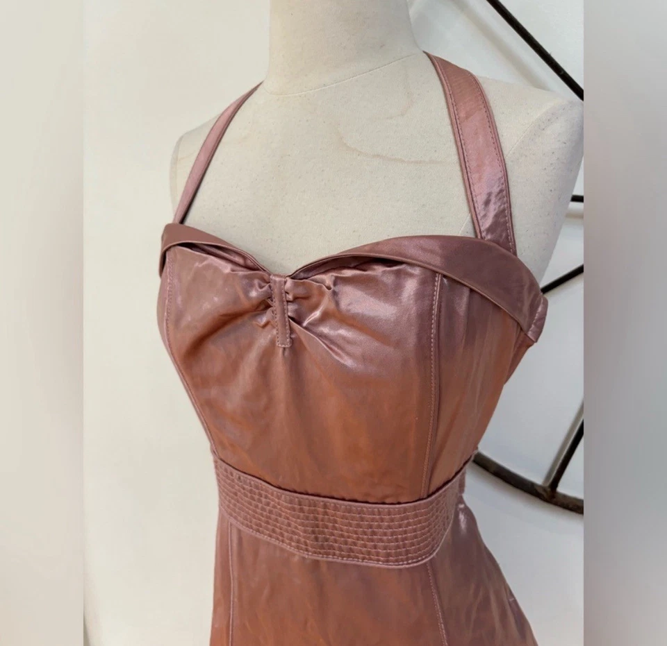 MARC JACOBS Rosa Malva Seda Pin Up Mini Vestido de Cóctel 6 Foto 3 de 4