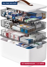 4- Tier Medicine Storage Box Organizer Portable First Aid kit Box Sewing