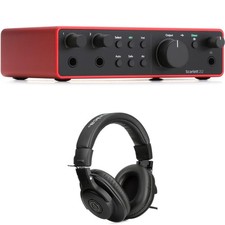 Focusrite Scarlett 2i2 4th Gen USB Audio Interface and Audio-Technica ATH-M30x