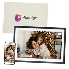 Frameo 10.1 in Smart WiFi Digital Photo Frame Electronic Picture Matte black