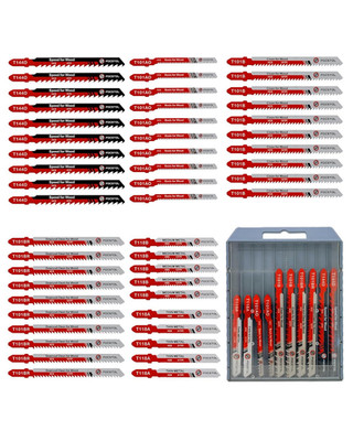 50PCS T-Shank Jigsaw Blades Set -  HSS/HCS Jig Saw Blades for Cutting Metal, Woo