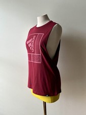 NWOT adidas Training SPORT COURT Graphic Maroon Muscle Tank Women's Size S