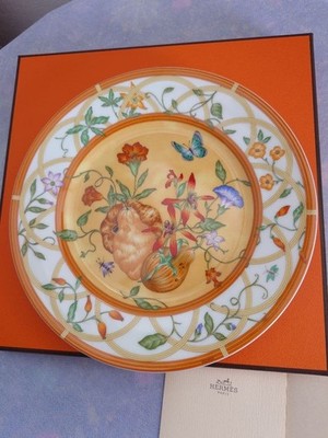 Hermes Salat Dessert Teller La Siesta Porzellan Geschirr 19 cm Box TOP