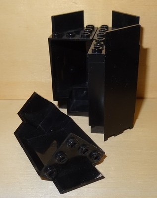 G5300 Lego 2345 Panel 3x3x6 Burgecke 4 Stück in schwarz