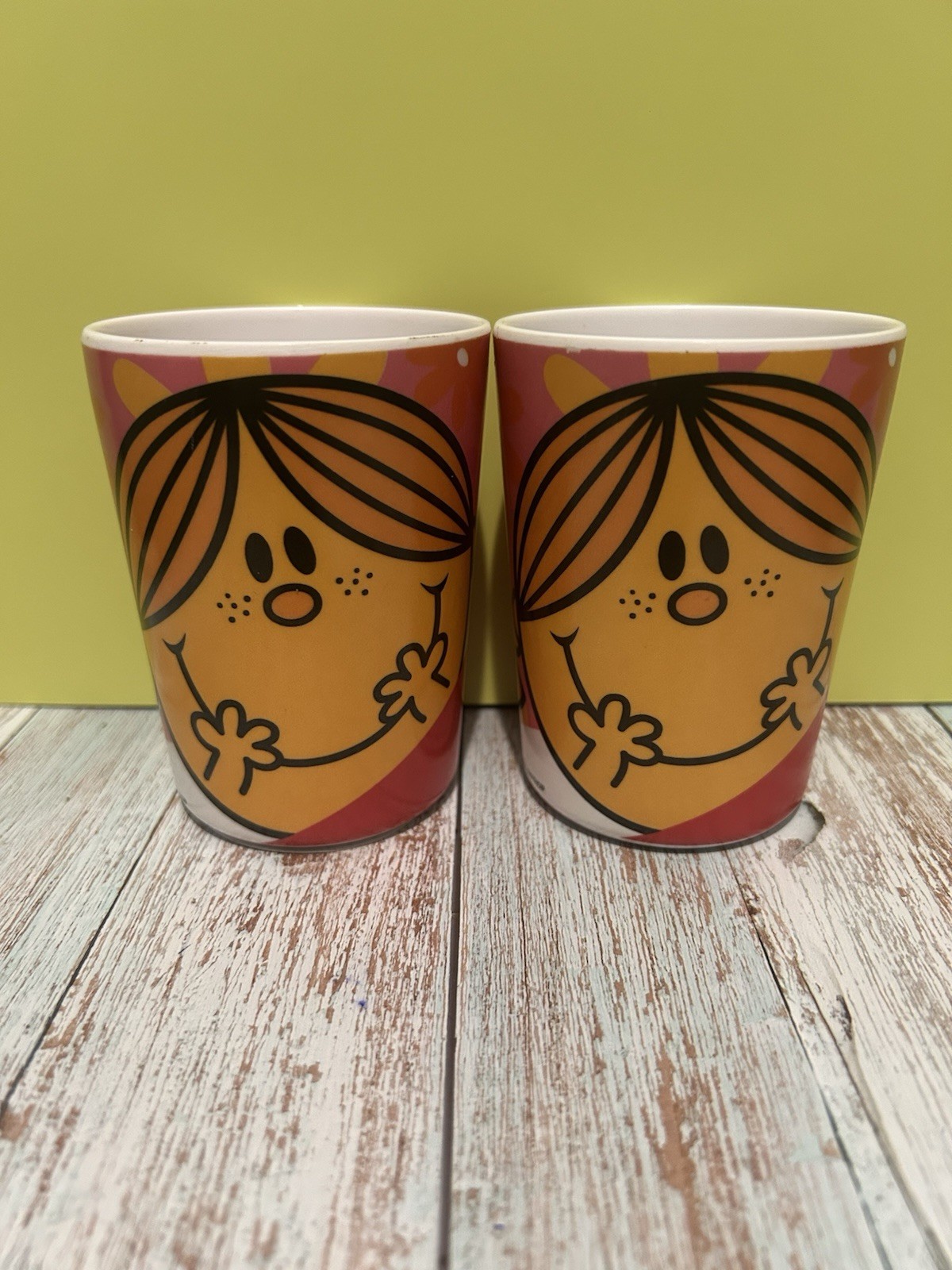 RETRO VINTAGE 2 X LITTLE MISS SUNSHINE ☀️ PLASTIC KIDS TUMBLERS(SEE DESCRIPTION)