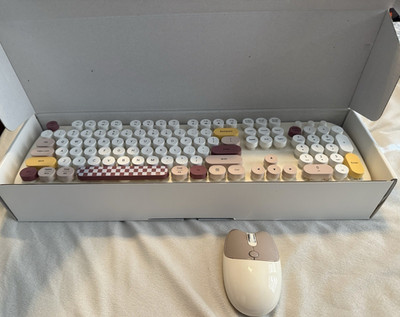 Zero Wireless Keyboard & Mouse Set Retro Keycaps QWERTY English 1000 DPI