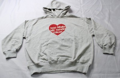 Zara Girls' You Make My World Glow Cozy Pullover Hoodie DH3 Grey 11-12 NWT