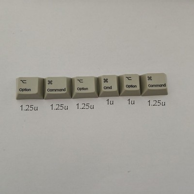 9009 Retro Gray 6 Mac Modifier Keycaps For Apple Mac Mechanical Keyboard