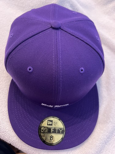 Supreme Reverse Box Logo New Era Hat Brand New Fitted Cap Purple Size 8 - Picture 2 of 11