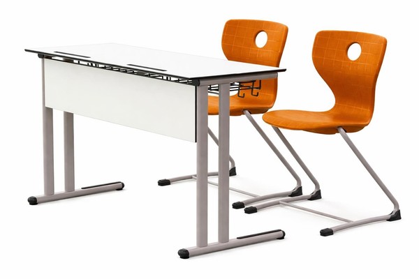 SchulmöBel Set Duo Mit Schulbank Und Zwei Ergonomischen StüHlen-image