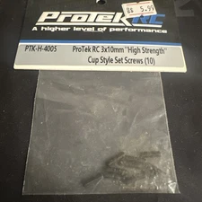 Protek Rc 3x10mm High Cup Style Set Screws (10) New PTK-H-4006- New - Sealed