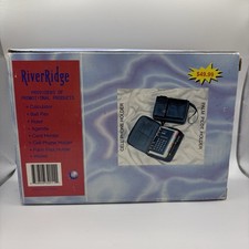 River Ridge Personal & Business Black Leather Organizer Imported -NEW (H6)