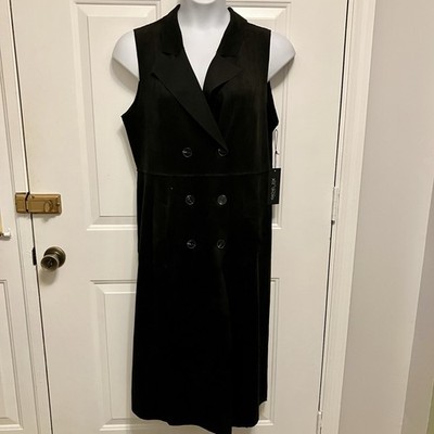 NWT Rachel Zoe Black Faux Suede Maxi Dress Size XL