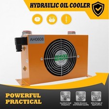 AH0608T-CA 60L/min Hydraulic Oil Cooler Cooled Radiator DC 12V 38W 1.3 Quare Met