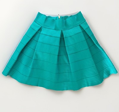 Skater Devlin Small Skirt Green Pleated A Line Stiff Shape Short Women s Preppy 