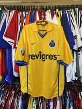 PORTO 2000 2001 AWAY FOOTBALL SHIRT SOCCER JERSEY NIKE sz M MEN YELLOW sz XL MEN
