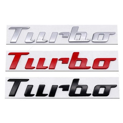 1PC Car Side Emblem Rear Trunk Badge for Turbo Sticker Universal
