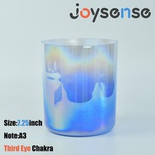 7.25 inch Clear Crystal Singing Bowl A3 Note 432Hz Cosmic Light Indigo With Case
