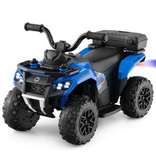 6V Kids Ride On ATV w/ Music  Spray Function USB Port Storage Box Toy Car
