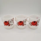 Vintage Anchor Hocking Fire King Hildi Lady Bugs Milk Glass Coffee Mug