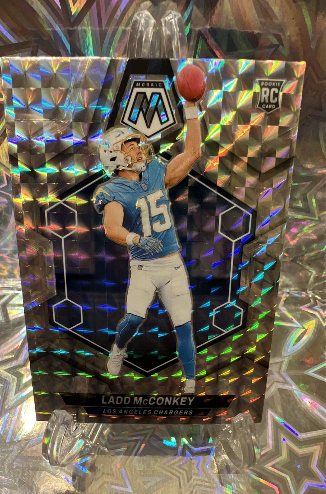 2024 Panini Mosaic - Rookies Ladd McConkey #334 Mosaic Prizm (RC)