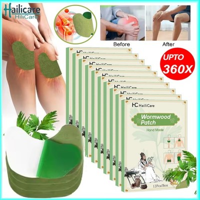 12~360x Herbal Knee Patch Wormwood Plaster for Knee Support & Muscle Pain Relief