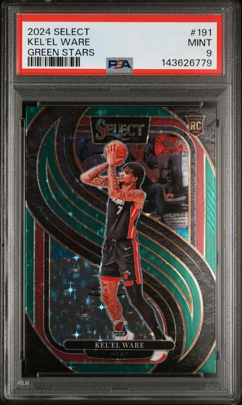 2024 PANINI SELECT GREEN STARS #191 KEL'EL WARE ROOKIE RC PSA 9
