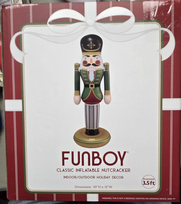Christmas FUNBOY Nutcracker Inflatable Holiday Decor 3.5 ft tall