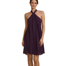 Wild Fable NEW Purple Halter Neck Mini Dress XS Plum Cocktail Party Sleeveless