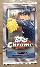2025 Topps Chrome Baseball HOBBY PACK (4 Cards)
