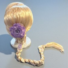 Disney Rapunzel Wig Kids Tangled Princess Blonde Braid Costume Dress Up