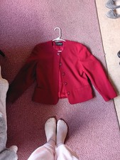 Dark Red Blazer Vintage Liz Claiborne Collection Size M 100 Wool