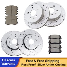 Front Rear Brake Rotors Disc + Pads Kits Fit 2010-17 Chevy Equinox GMC Terrain