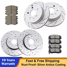 Front Rear Brake Rotors Disc + Pads Kits Fit 2010-17 Chevy Equinox GMC Terrain