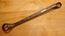 Vintage Bedford Vanadium Engl. 3/8 x 7/16Whitworth & 7/16 x 1/2 BS Ring Spanner