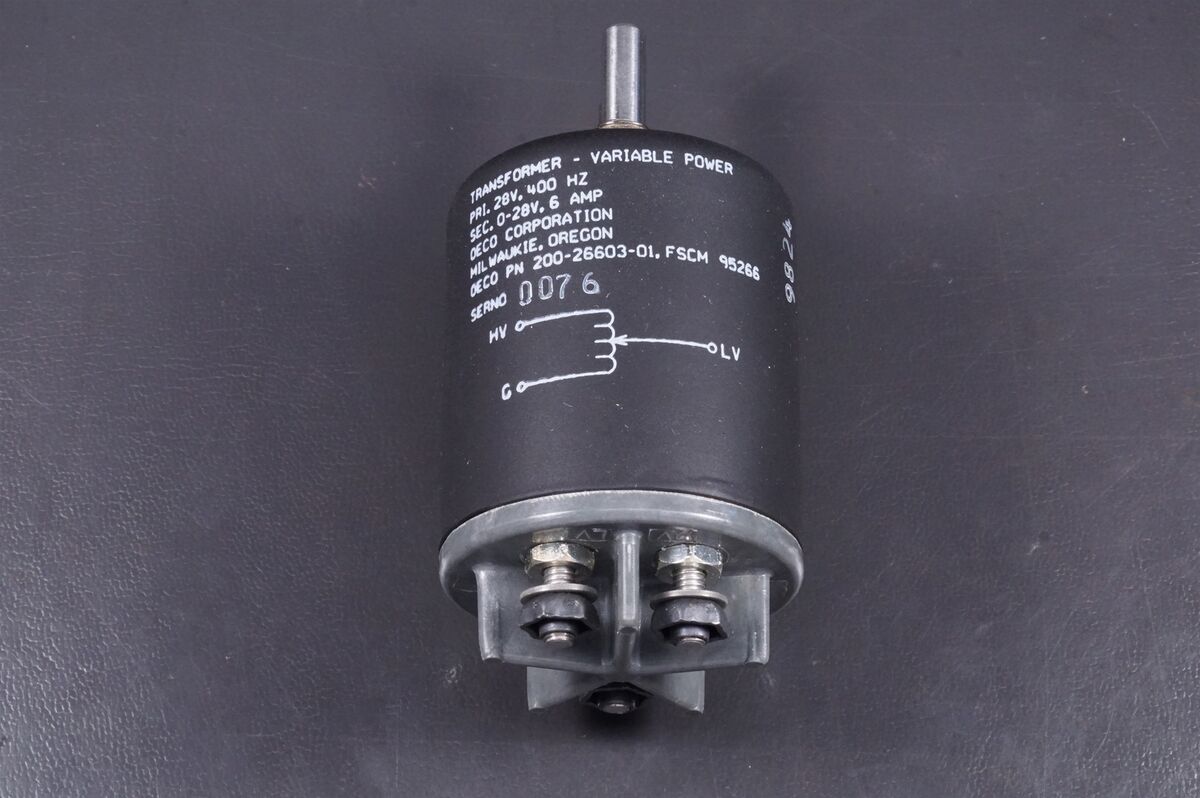 200-26603-01 OECO Transformer - Variable Power 28 V 400 Hz 6 200-26603-01 OECO Transformer - Variable Power 28 V 400 Hz 6