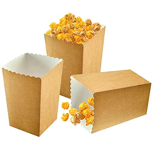 Sacchetti Pop Corn, 30 Pezzi Contenitore Pop Corn, Scatole Pop Corn, (R3y)