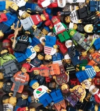 Lego Minifigures Bulk Lot 100 Random Minis Complete W Hat Hair or Accessory 
