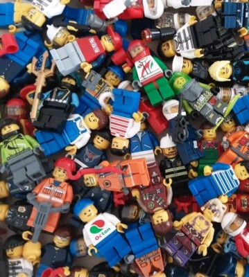 Lego Minifigures Bulk Lot 100 Random Minis Complete W Hat Hair or Accessory 