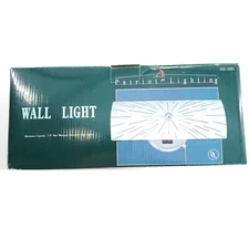 Patriot Lighting Wall Light Channel Glass Chrome Finish White with Sunburst New