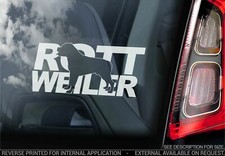 Rottweiler Car Sticker - Beware of the Dog Bumper Window Vinyl Sign Gift - V08