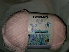 Bernat Baby Sport Blanket Crochet Yarn Baby Pink 5mm 12.3 Oz
