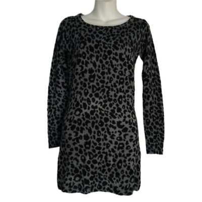 Biaggini Charles Vogele Dress Sz XS Women's Ladies Black gray Leopard Knee Lengt