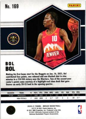 ぼこぼる 2020 Panini Mosaic #169 Bol Bol | eBay