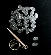 Thirty Eyeglasses Symmetrical Soft Nosepads 10 Nose Screws 3-in-1 Repair Tool