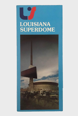 Louisiana Superdome Brochure 1970s Seating Chart Map Stadium Events Suites Vtg