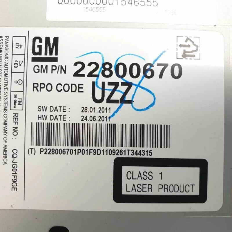 22800670 sistema audio radio cd para OPEL ASTRA J SPORTS TOURER 1.7 1546555 - Imagen 4 de 4