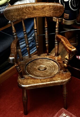 Antique Oak Child’s Potty Chair